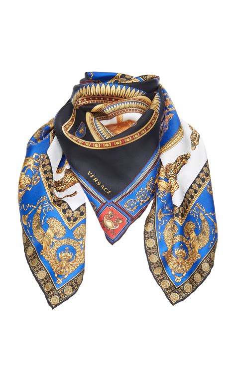 replica versace head scarf|versace printed silk scarf.